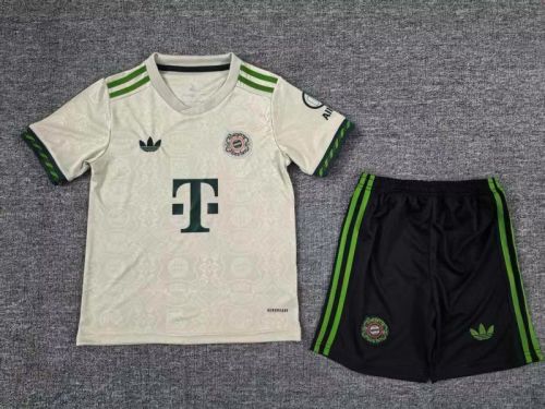 Youth Uniform Kids Kit 2025-2026 Bayern Munich Oktoberfest Soccer Jersey Shorts Child Football Set