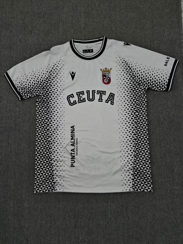 Fans Version 2025-2026 AD Ceuta FC Home Soccer Jersey Football Shirt