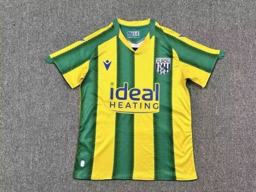 Fans Version 2025-2026 West Bromwich Albion Away Green/Yellow Soccer Jersey Football Shirt