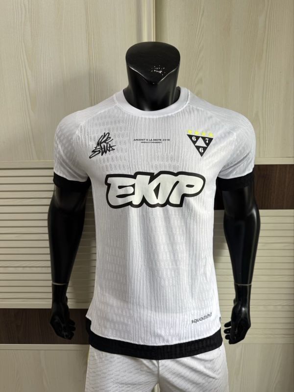 with Front Lettering Player Version 2025-2026 AD Apeshit White Soccer Jersey Football Shirt