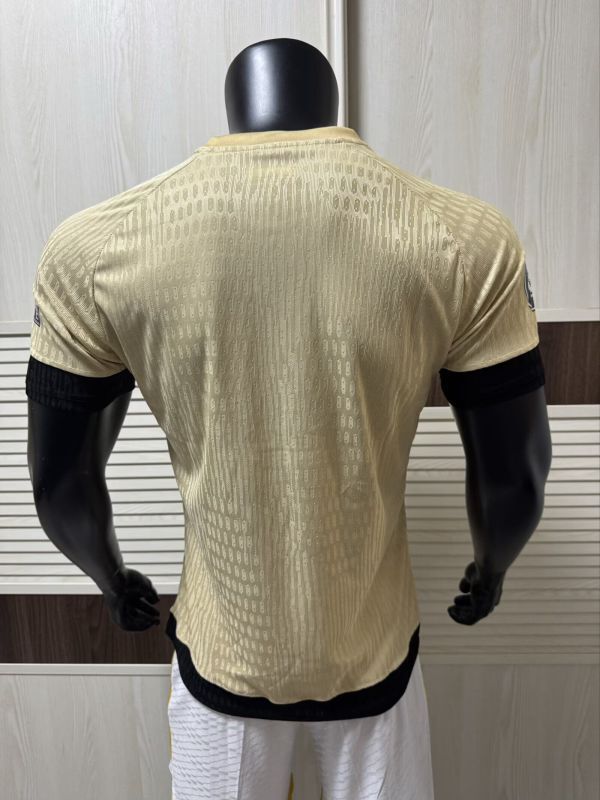 with Front Lettering Player Version 2025-2026 AD Apeshit Yellow Soccer Jersey Football Shirt