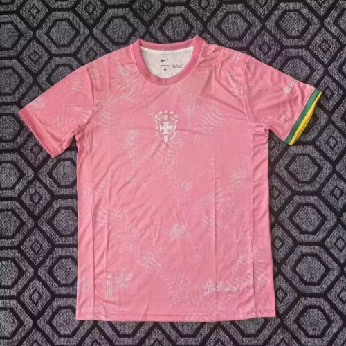 Fan Version 2025 Brazil Pink Special Edition Soccer Jersey Brasil Camisetas de Futbol