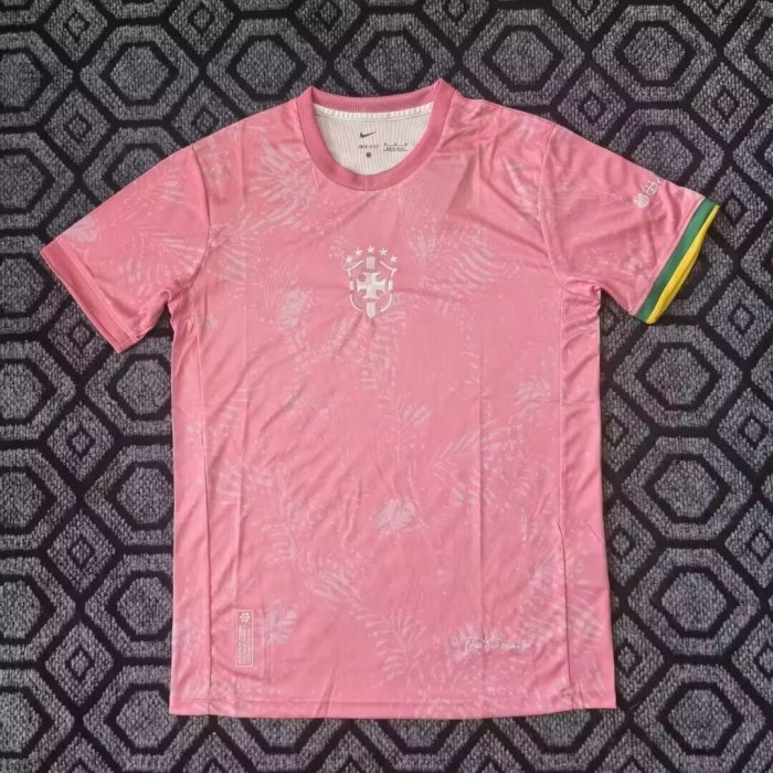 Fan Version 2025 Brazil Pink Special Edition Soccer Jersey Brasil Camisetas de Futbol