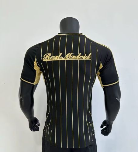 2025-2026 Real Madrid Black/Gold Baseball Jersey MLB Shirt