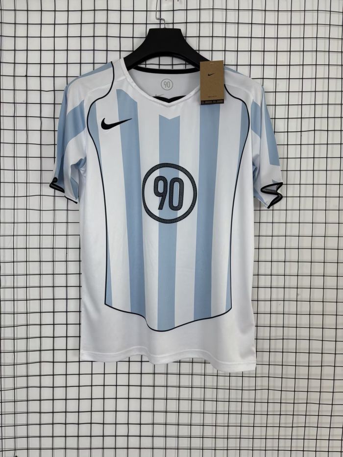 NK 90 Model Blue Blank Soccer Training Jersey DIY Cutoms Uniform