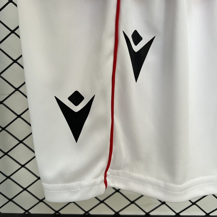 Youth Uniform Kids Kit Osasuna 2025-2026 Third Away White Soccer Jersey Shorts Child Football Set