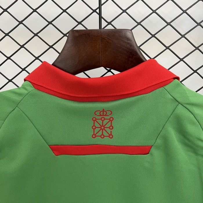 Youth Uniform Kids Kit Osasuna 2025-2026 Away Green Soccer Jersey Shorts Child Football Set