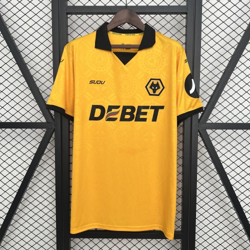 Fan Version Wolves Jersey 2025-2026 Wolverhampton Wanderers Home Football Shirt Soccer Jersey