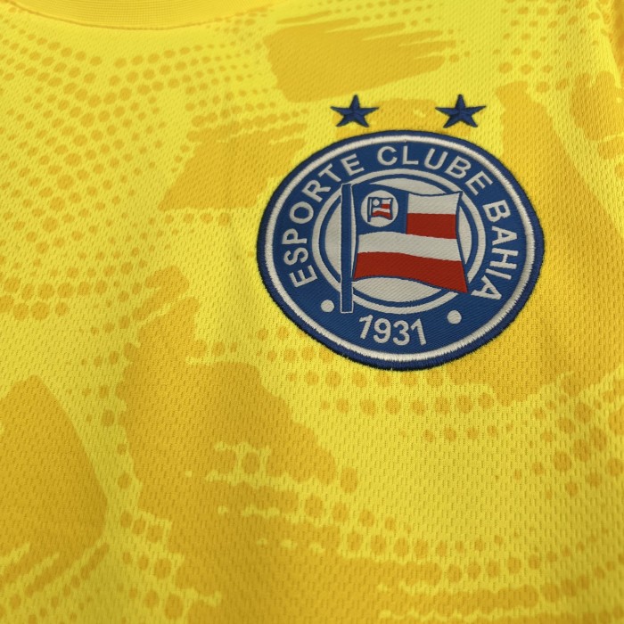 Fan Version 2025-2026 Bahia Yellow Goalkeeper Soccer Jersey Football Shirt