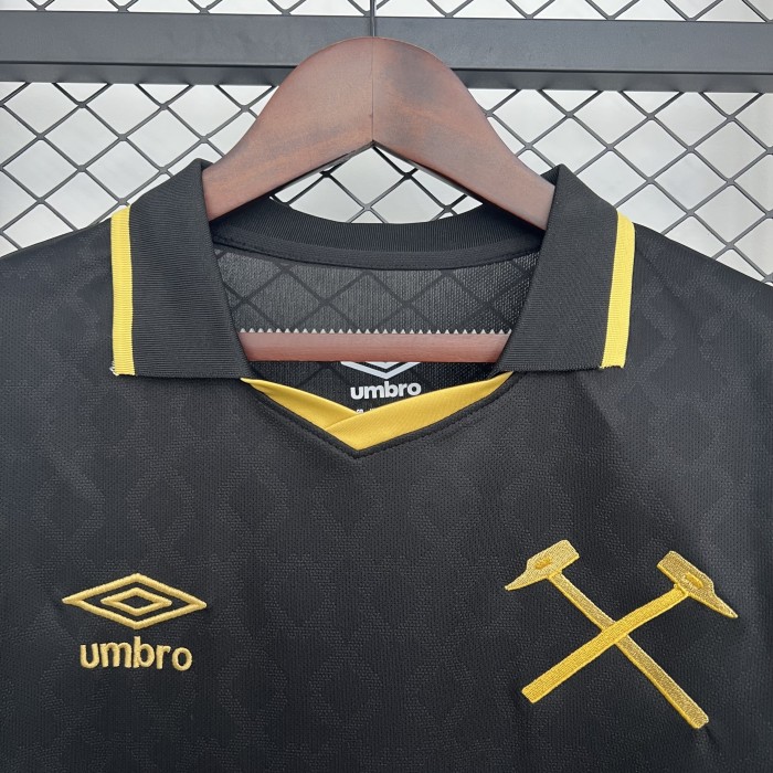 Fan Version 2025-2026 West Ham United Third Away Black Soccer Jersey Football Shirt