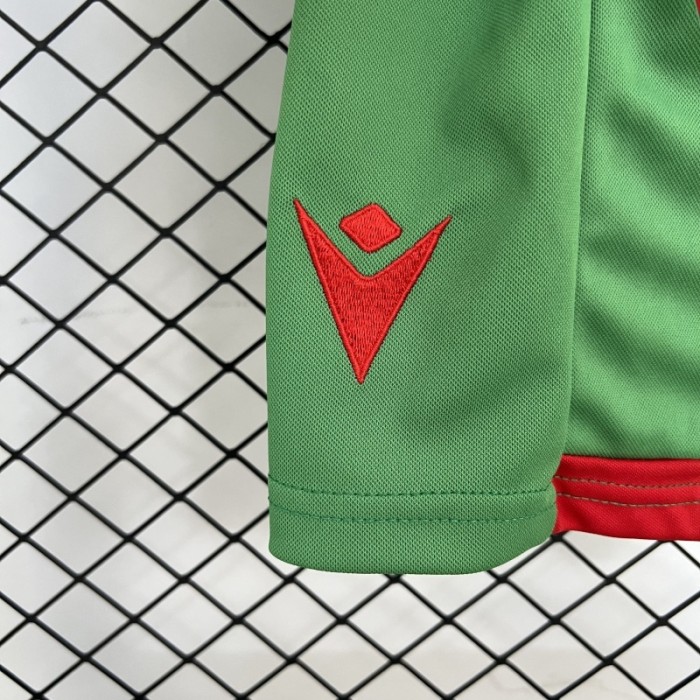 Youth Uniform Kids Kit Osasuna 2025-2026 Away Green Soccer Jersey Shorts Child Football Set