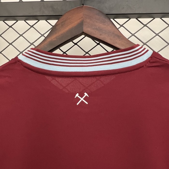 Fan Version 2025-2026 West Ham United Home Soccer Jersey Football Shirt