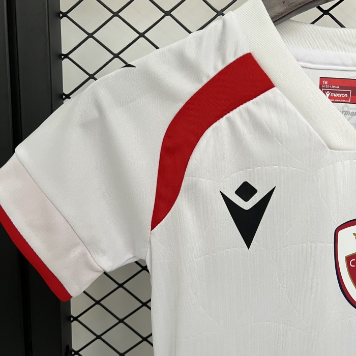 Youth Uniform Kids Kit Osasuna 2025-2026 Third Away White Soccer Jersey Shorts Child Football Set