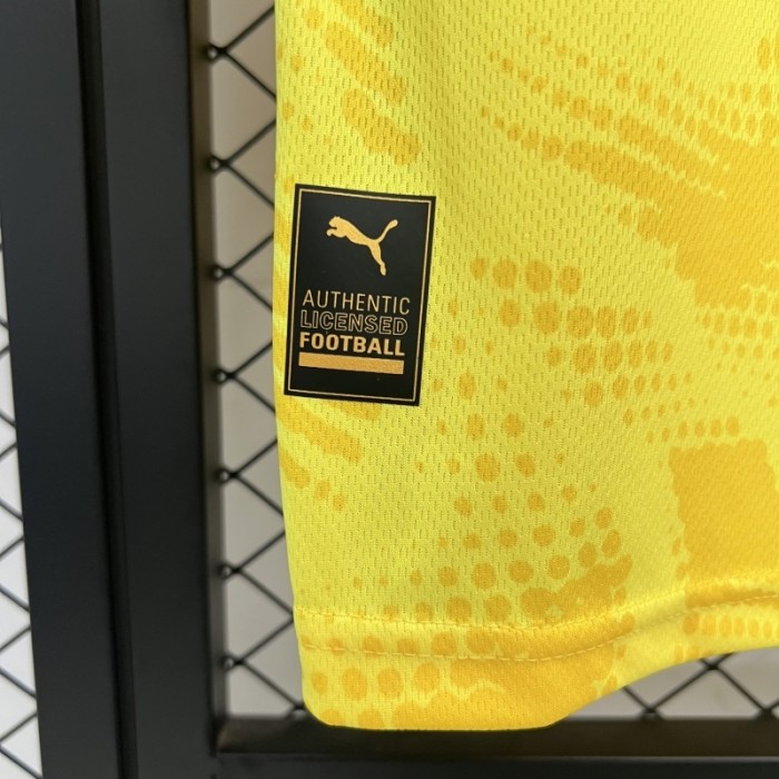 Fan Version 2025-2026 Bahia Yellow Goalkeeper Soccer Jersey Football Shirt