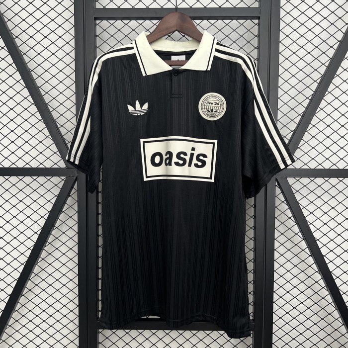 Fan Version 2025-2026 AD Oasis 25 Black Soccer Jersey Football Shirt