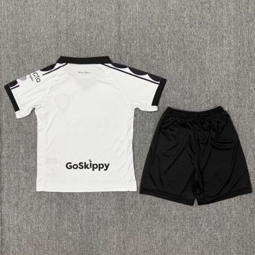 Youth Uniform Kids Kit 2025-2026 BRISTOL CITY Away White Soccer Jersey Shorts Child Football Set