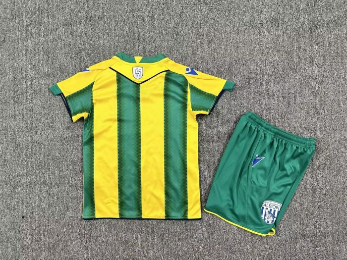 Youth Uniform Kids Kit 2025-2026 West Bromwich Albion Away Soccer Jersey Shorts Child Football Set