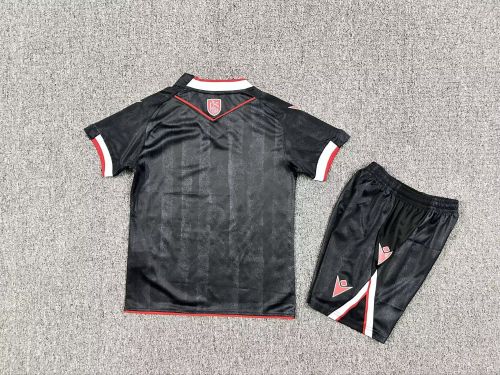 Youth Uniform Kids Kit 2025-2026 West Bromwich Third Away Black Soccer Jersey Shorts Child Football Set