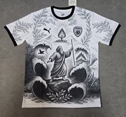 Fan Version 2025-2026 Israel White/Black Special Edition Soccer Jersey Football Shirt