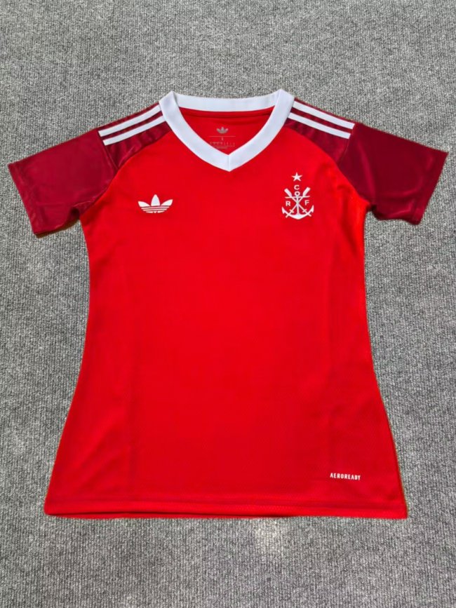 Women Flamengo 2025-2026 Red Soccer Jersey Girl Football Shirt