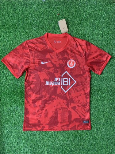Fans Version 2025-2026 Hapoel Tel Aviv Away Red Soccer Jersey Football Shirt