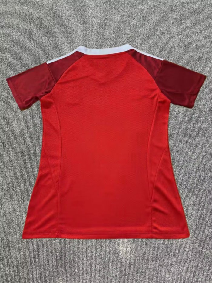 Women Flamengo 2025-2026 Red Soccer Jersey Girl Football Shirt