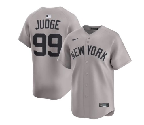 New York Yankees JUDGE 99 Grey MLB Jersey Baseball Shirt