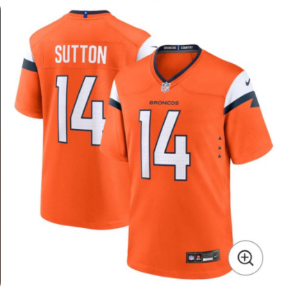 Men's Courtland Sutton Orange Denver Broncos Mile High Collection Game Jersey