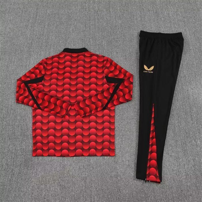 2025-2026 Feyenoord Red Soccer Training Sweater and Pants Football Kit