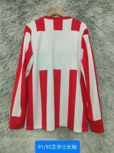 Long Sleeve Retro Jersey 1991-1992 Chivas Home Soccer Jersey Vintage Football Shirt
