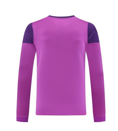 Long Sleeve Fan Version 2025-2026 Real Madrid Purple Goalkeeper Soccer Jersey Real Football Shirt