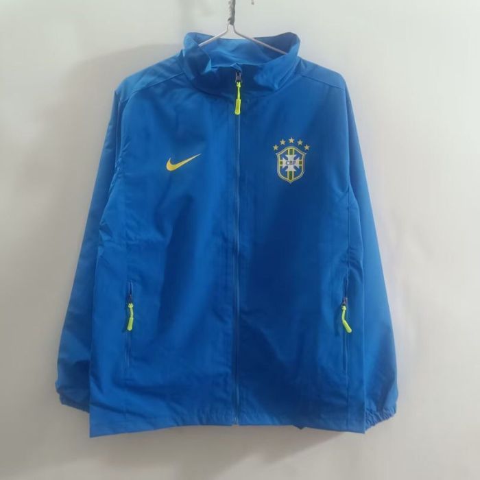 2025-2026 Brazil Blue Soccer Windbreaker Jacket Football Jacket