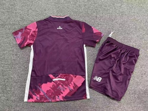 Youth Uniform Kids Kit 2025-2026 Lille Fourth Away Soccer Jersey Shorts Child Football Set