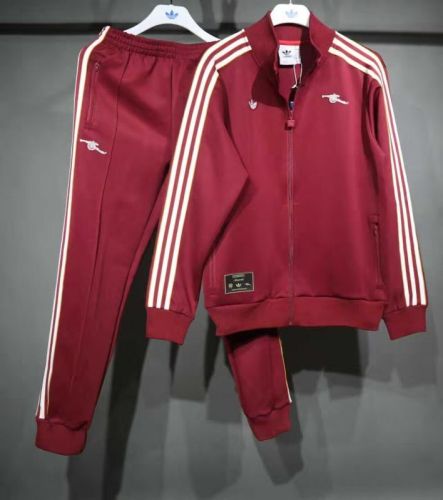 Adult 2025-2026 Arsenal Dark Red Icon Soccer Jacket and Long Pants Football Tracksuit