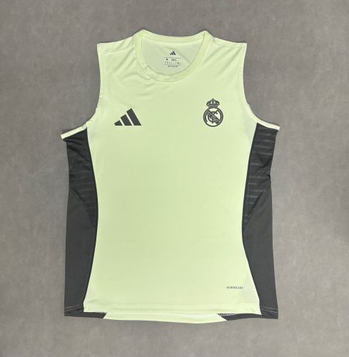 Fans Version 2025-2026 Real Madrid Green/Grey Soccer Training Vest Real Football Shirt
