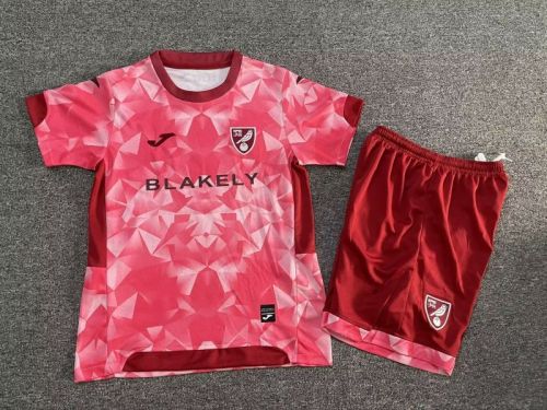 Youth Uniform Kids Kit 2025-2026 Norwich City Third Away Soccer Jersey Shorts Child Football Set