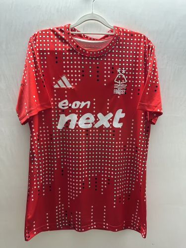 Fans Version 2025-2026 Nottingham Forest Red Soccer Jersey Football Pre-match Shirt