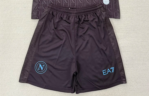 Fan Version 2025-2026 Napoli Third Away Black Soccer Shorts Football Shorts