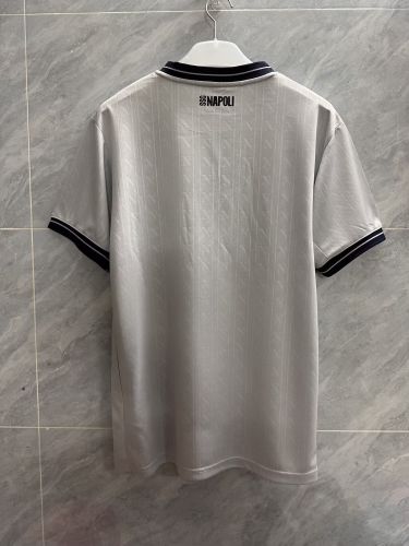 with Scudetto Patch Fan Version 2025-2026 Calcio Napoli Grey Goalkeeper Football Shirt Napoles Soccer Jersey