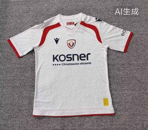Fans Version 2025-2026 Osasuna Third Away White Soccer Jersey Camisetas de Futbol