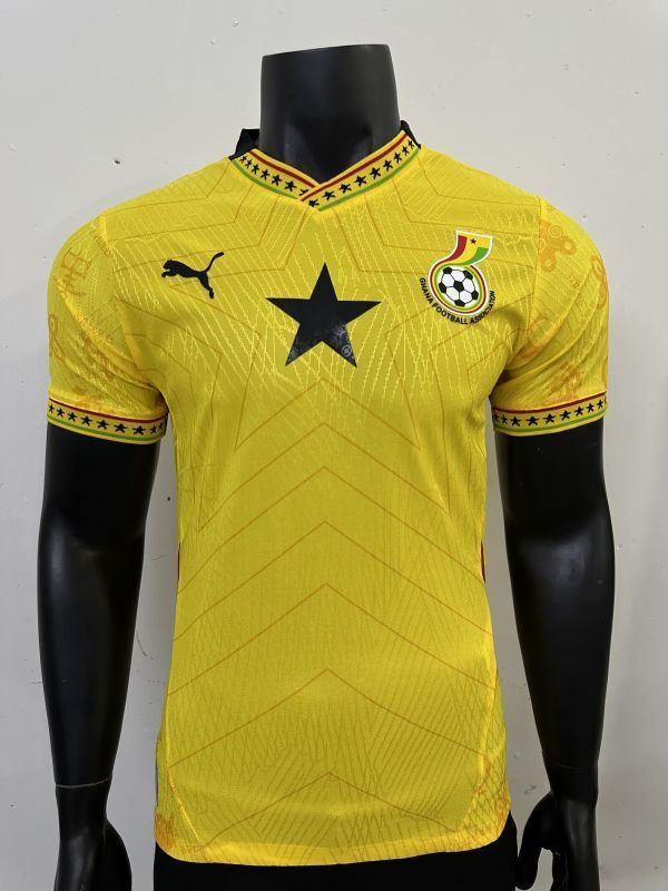 Player Version 2026 Ghana Away Yellow Soccer Jersey Football Shirt