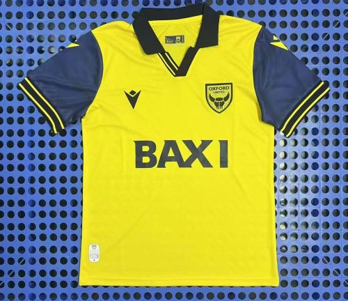 Fan Version 2025-2026 Oxford United F.C. Home Soccer Jersey Football Shirt