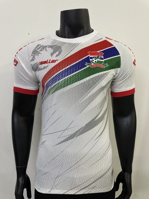 Fan Version 2025-2026 Gambia Away White Soccer Jersey