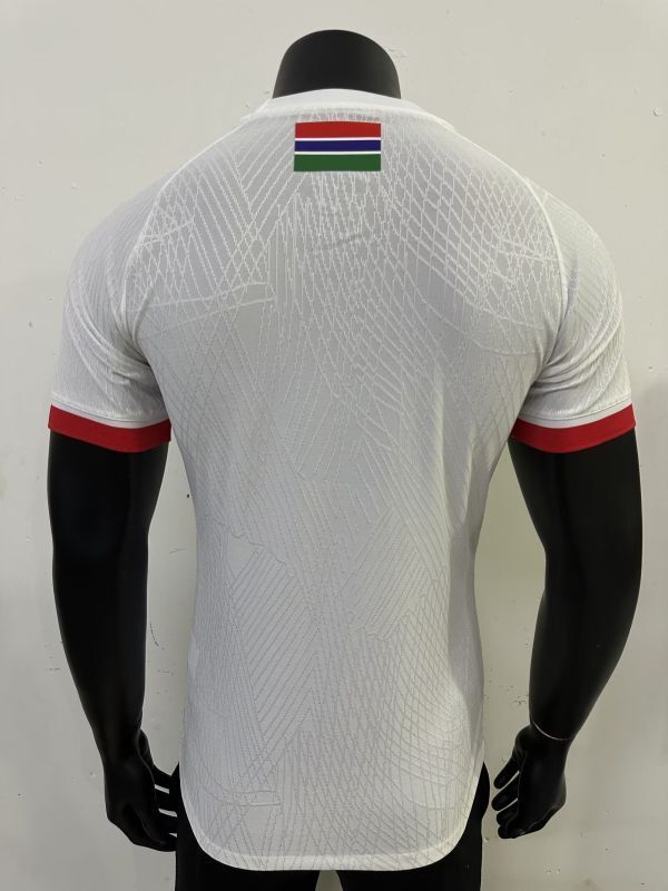 Fan Version 2025-2026 Gambia Away White Soccer Jersey