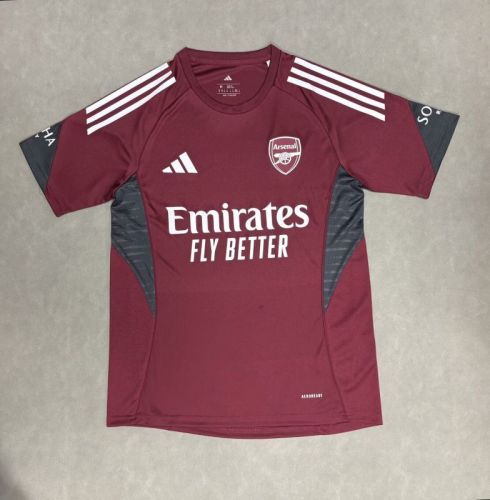 Fan Version Arsenal 2025-2026 Dark Red/Black Soccer Training Jersey Football Shirt