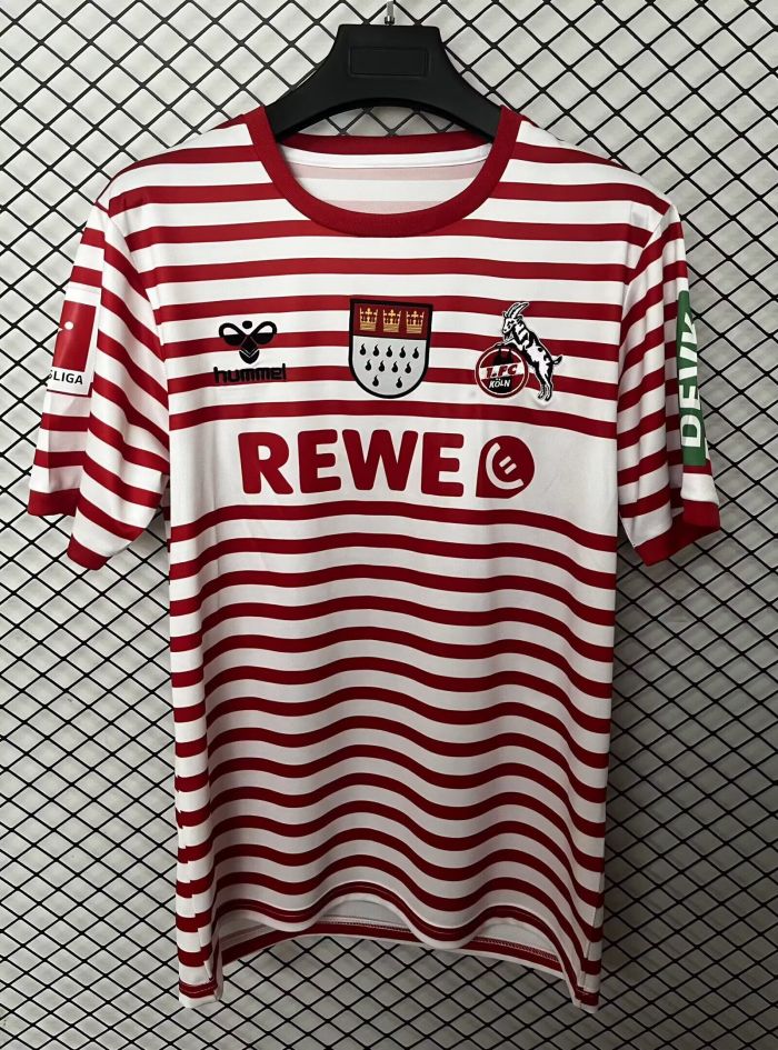 with Bundesliga Patch Fans Version 2025-2026 1. FC Köln Special Edition Soccer Jersey Koln Fooball Shirt