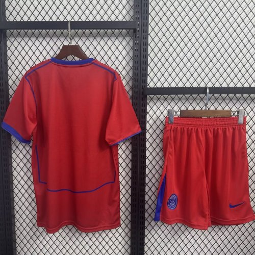 Adult Uniform Maillot PSG 2025-2026 Paris Saint-Germain Third Away Red Soccer Jersey Shorts Football Kit