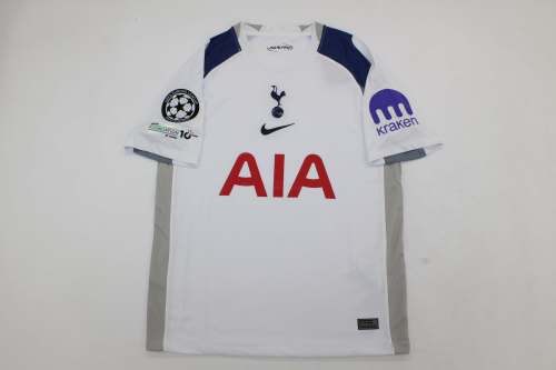 with Europa League Patch Fan Version 2025-2026 TOT Home Soccer Jersey Spurs Football Shirt