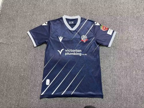Fan Version 2025-2026 Bolton Wanderers Away Dark Blue Soccer Jersey Football Shirt