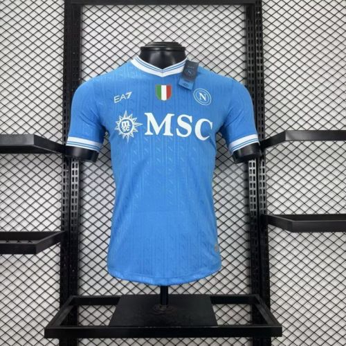 with Scudetto Patch Player Version 2025-2026 Calcio Napoli UCL Version Home Football Shirt Napoles Soccer Jersey